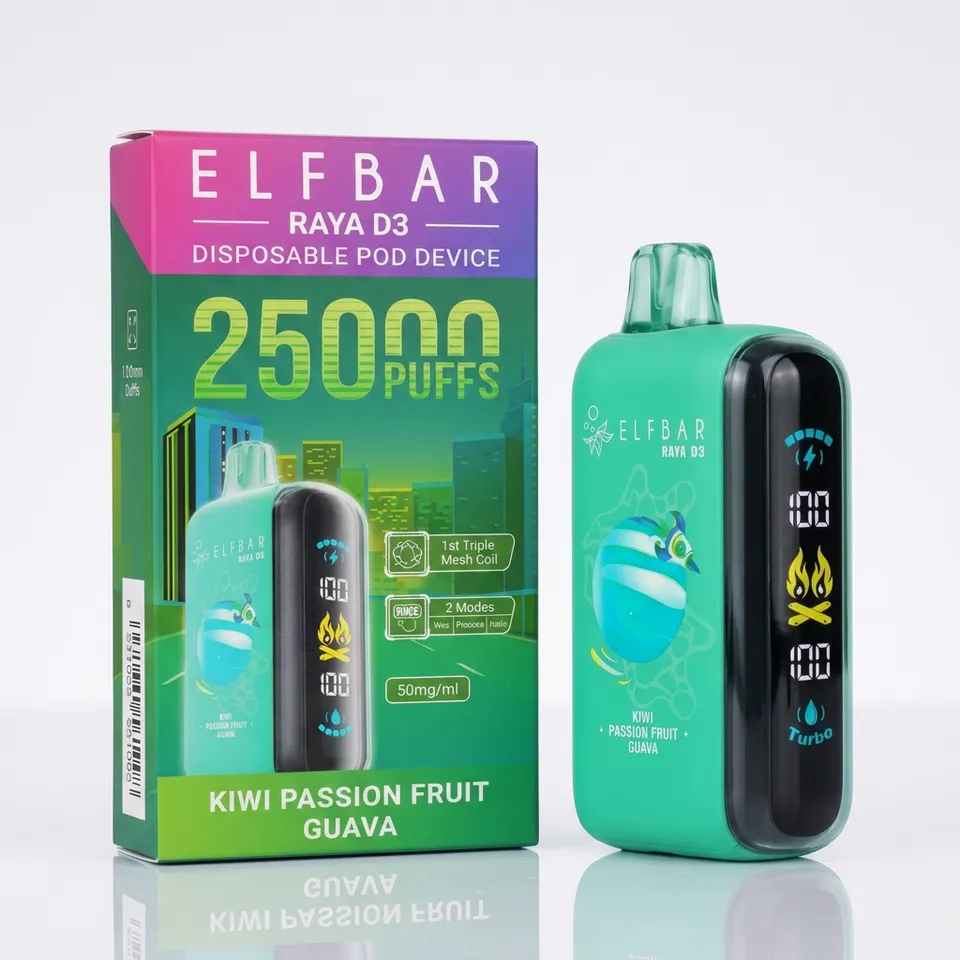 ELFBAR RAYA D3 25000 PUFFS Passion Fruit Kiwi Guava — Passion Fruit Kiwi Guava available at Vape Culture