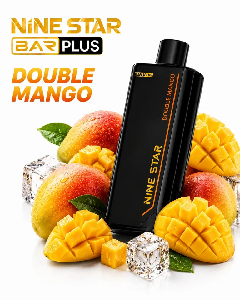 Nine Star Bar Plus Pod Double Mango — Double Mango available at Vape Culture