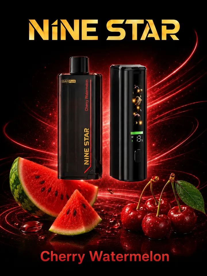 Nine Star Bar Plus Starter Kit Cherry Watermelon — Cherry Watermelon available at Vape Culture