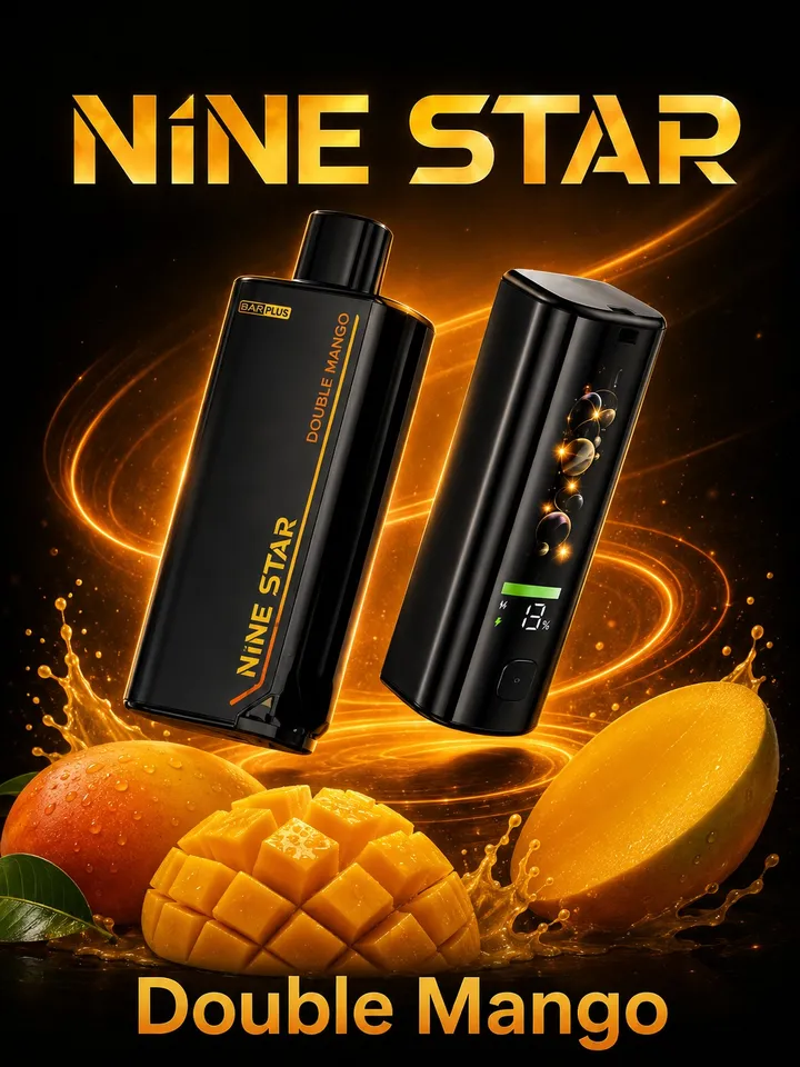Nine Star Bar Plus Starter Kit Double Mango — Double Mango available at Vape Culture