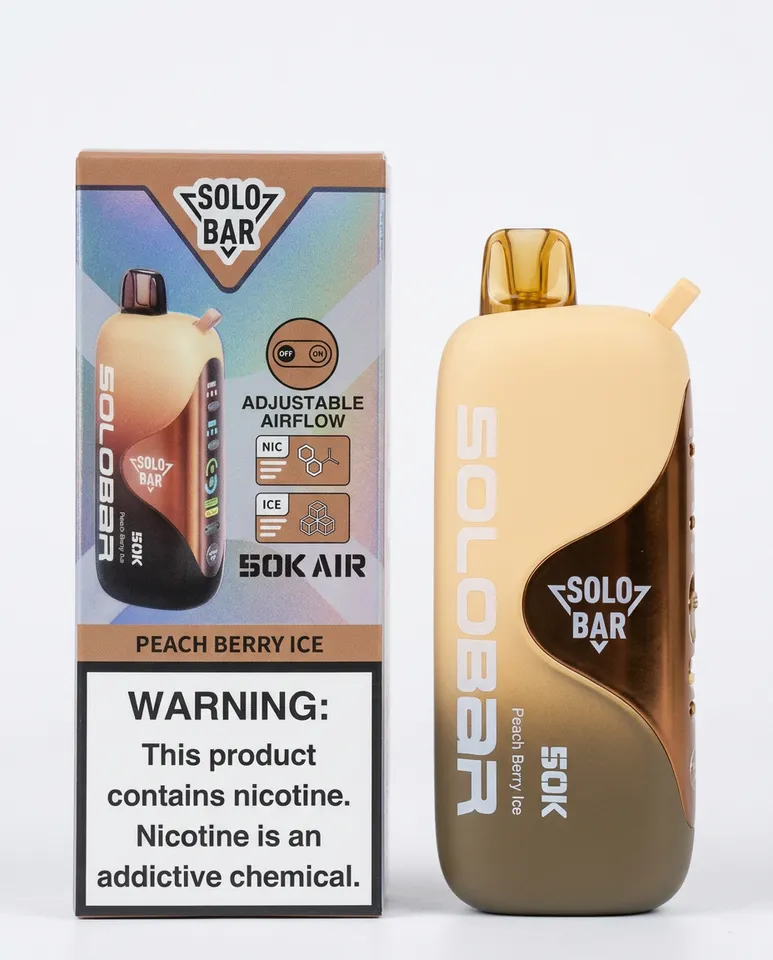 Solo Bar 50K Peach Berry Ice — Peach berry ice available at Vape Culture
