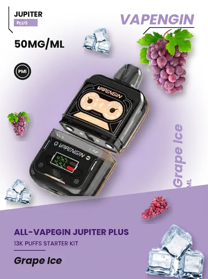 Vapengin Jupiter Plus Starter Kit Grape Ice — Grape Ice available at Vape Culture