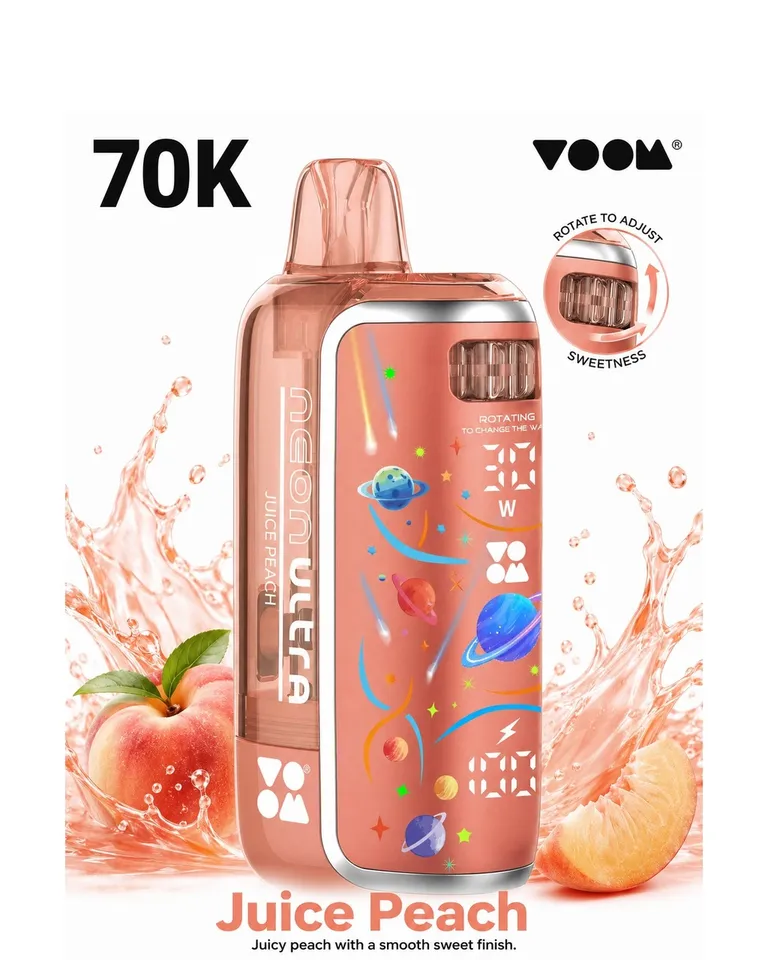 VOOM Neon Ultra 70K Juicy Peach — Juicy Peach available at Vape Culture
